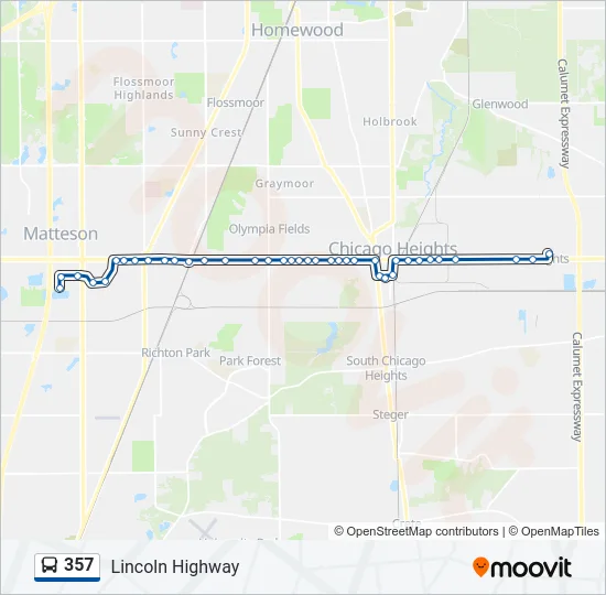 357 Bus Line Map