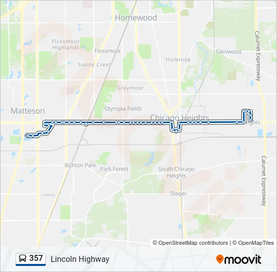 357 Bus Line Map