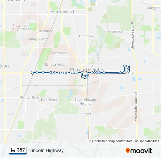 357 Bus Line Map