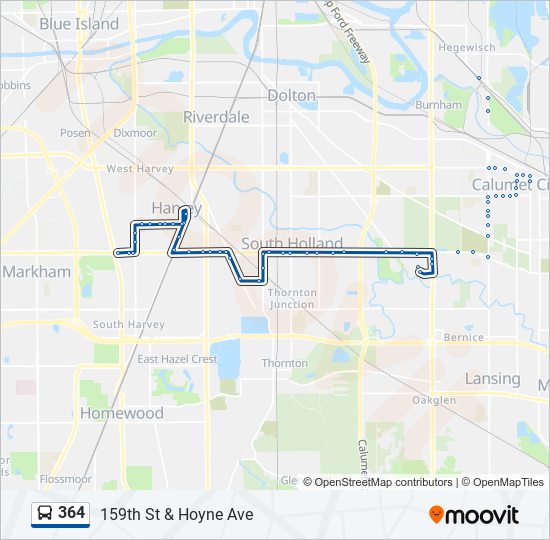 364 Route: Schedules, Stops & Maps - 159th St & Hoyne Ave (Updated)