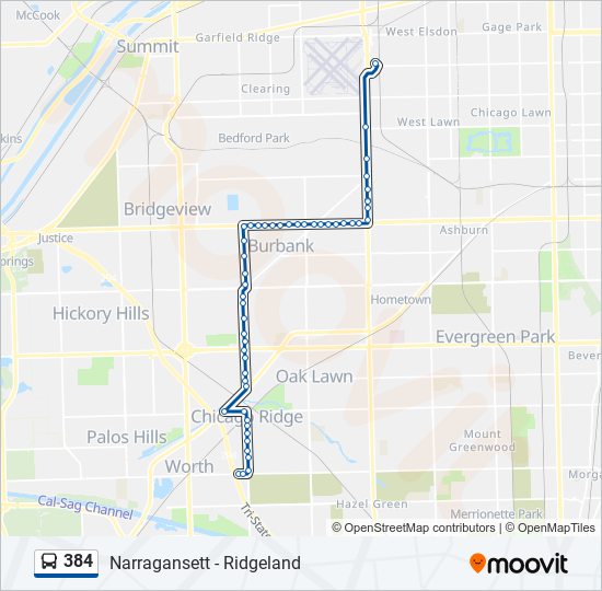 384 Route: Schedules, Stops & Maps - North (Updated)