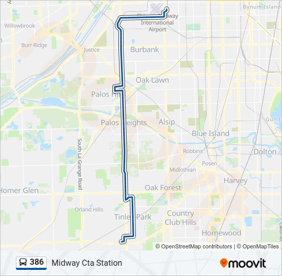 386 Bus Line Map