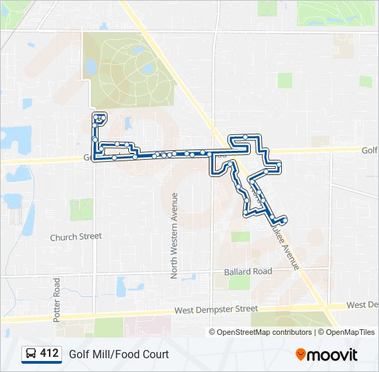 412 Bus Line Map