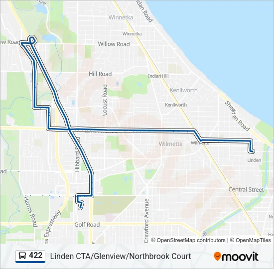 422 Bus Line Map