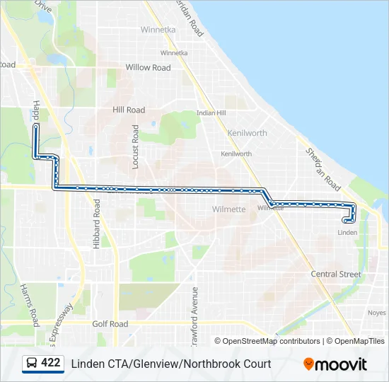 422 Bus Line Map