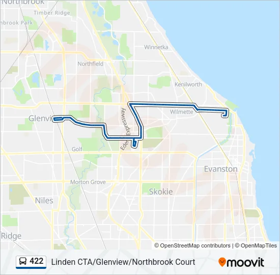 422 Bus Line Map