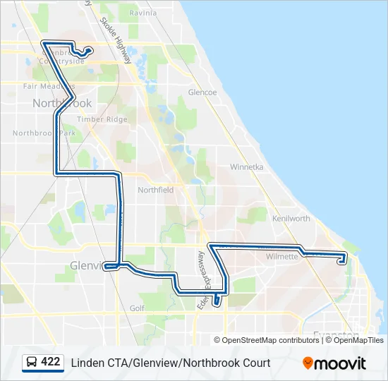 422 Bus Line Map