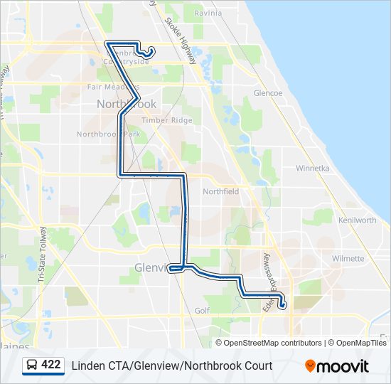 422 Bus Line Map