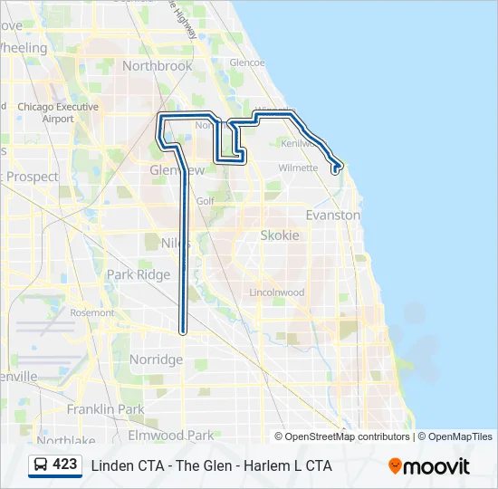 423 Bus Line Map