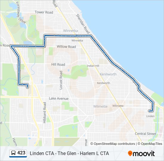 423 Bus Line Map