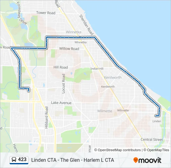 423 Bus Line Map