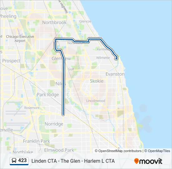 423 Bus Line Map