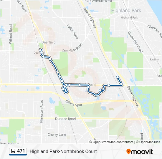 471 Bus Line Map