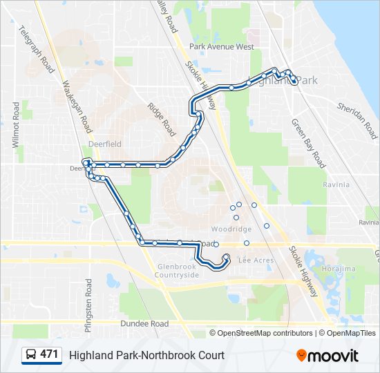 471 Bus Line Map