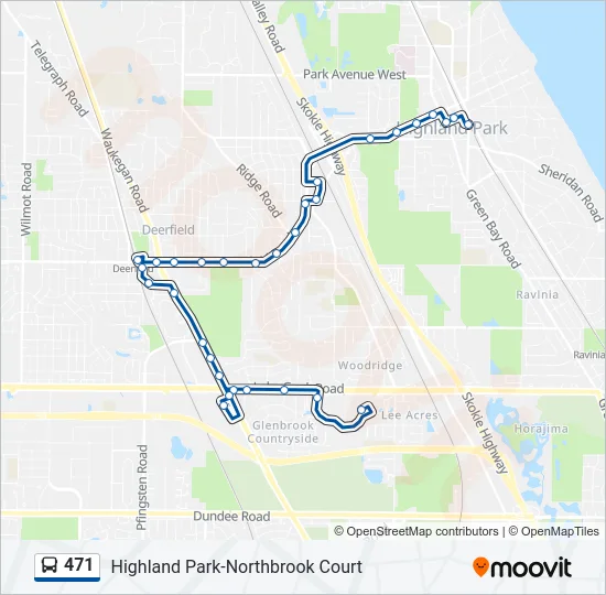 471 Bus Line Map
