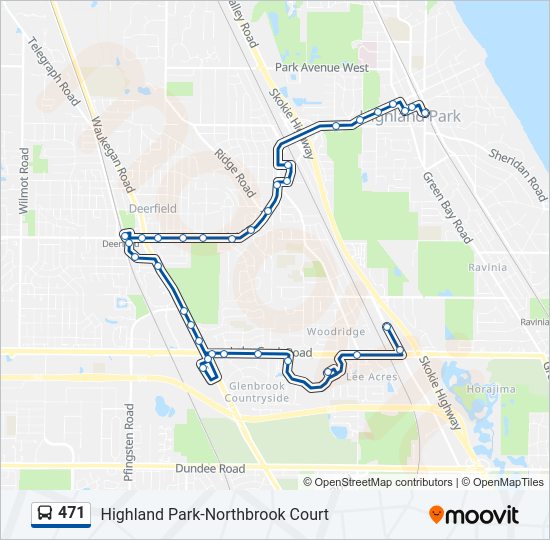 471 Bus Line Map
