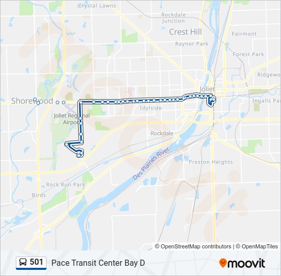 501 Bus Line Map