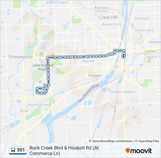 501 Bus Line Map