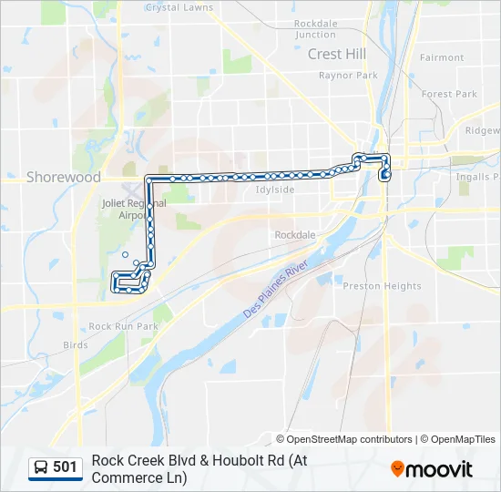 501 Bus Line Map