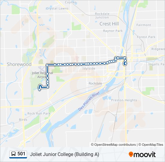 501 Bus Line Map