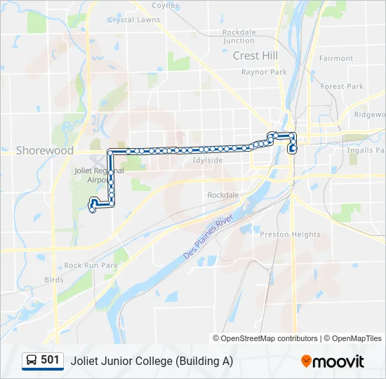501 Bus Line Map