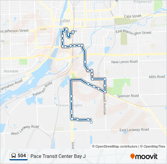 504 Bus Line Map