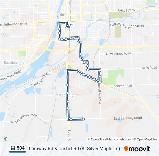 504 bus Line Map