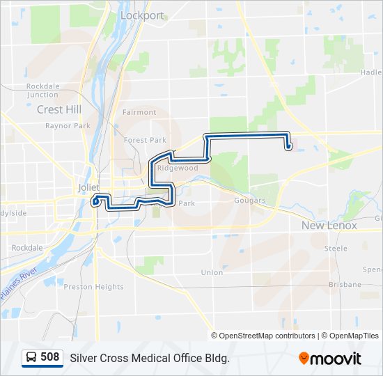 508 Bus Line Map