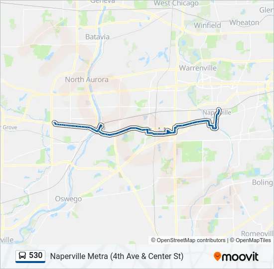 530 Bus Line Map