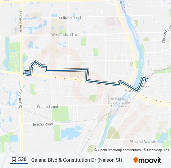 530 Bus Line Map