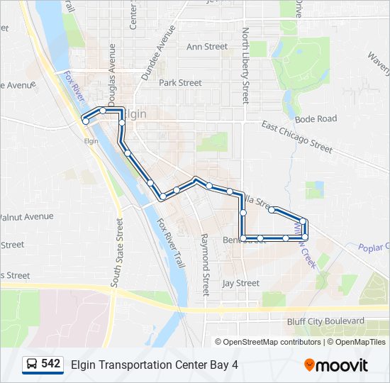 542 Route: Schedules, Stops & Maps - Inbound (Updated)