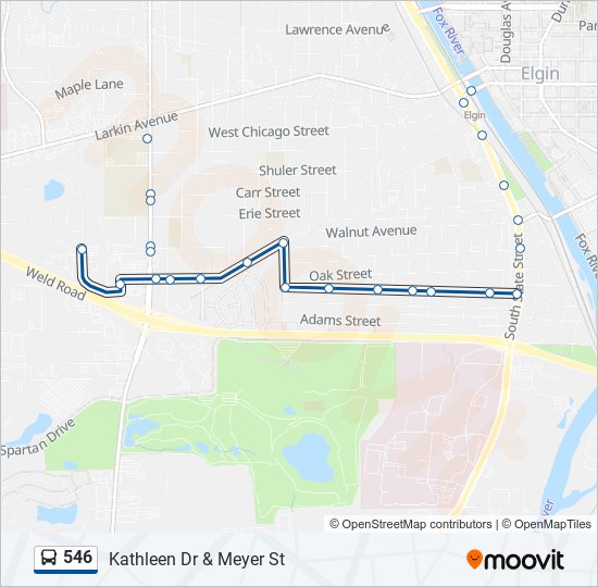 546 bus Line Map