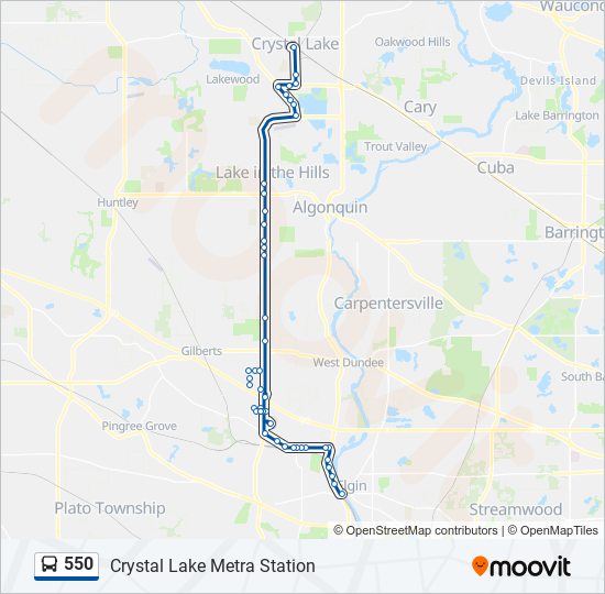 Mapa de 550 de autobús