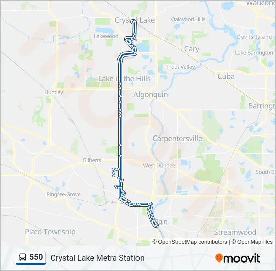 550 Bus Line Map