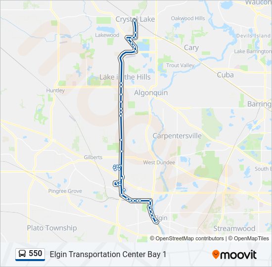 550 bus Line Map