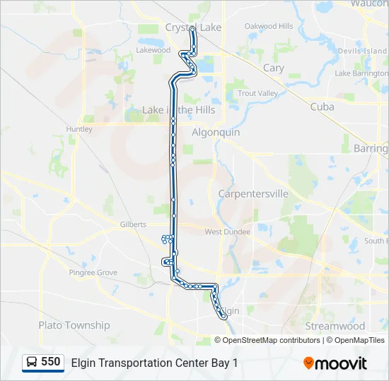 550 Bus Line Map
