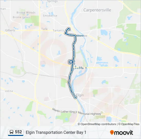 552 Bus Line Map