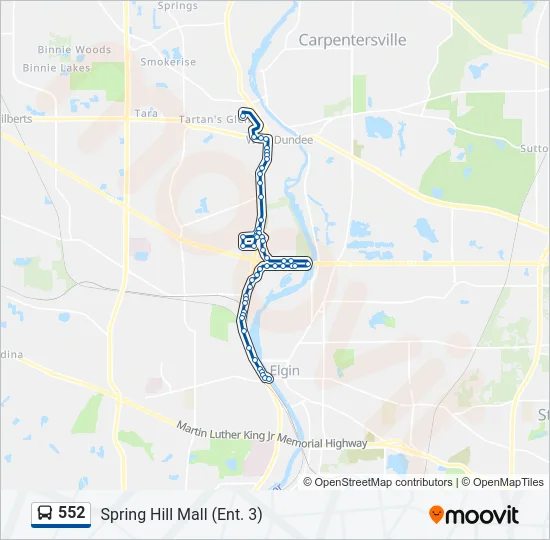 552 Bus Line Map