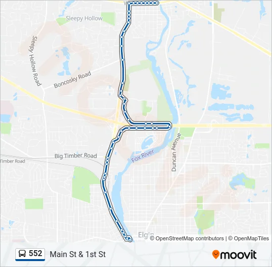 552 Bus Line Map