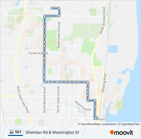 561 bus Line Map