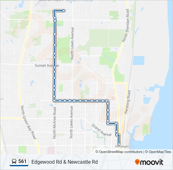 561 bus Line Map