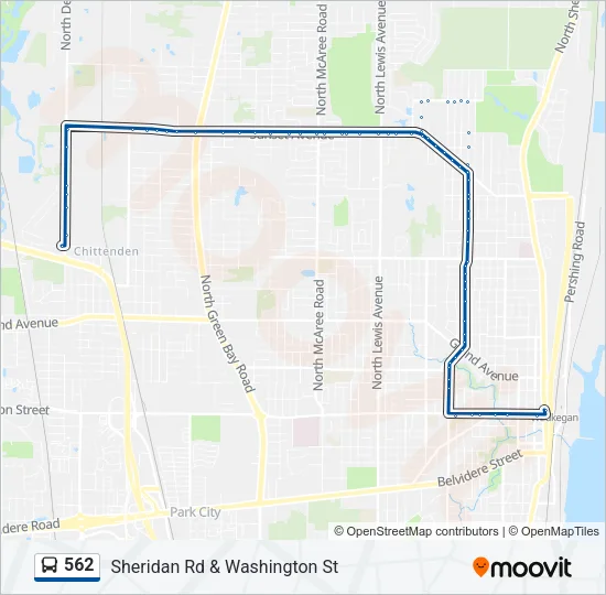 562 Bus Line Map