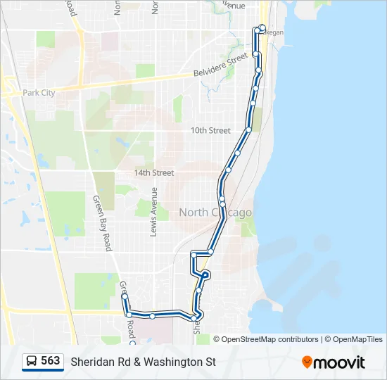 563 Bus Line Map