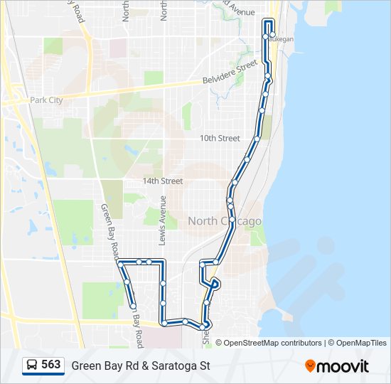 563 Bus Line Map