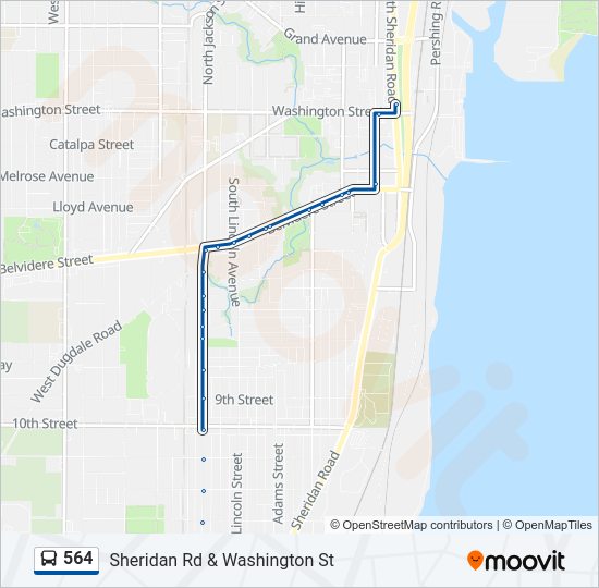 564 Bus Line Map