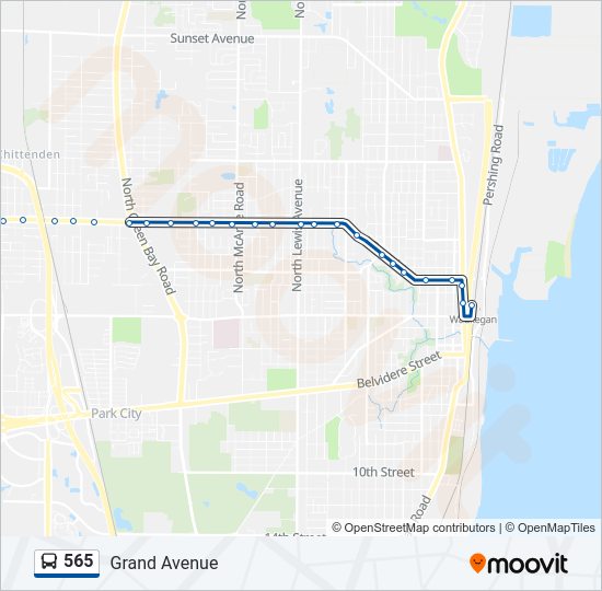 565 Bus Line Map