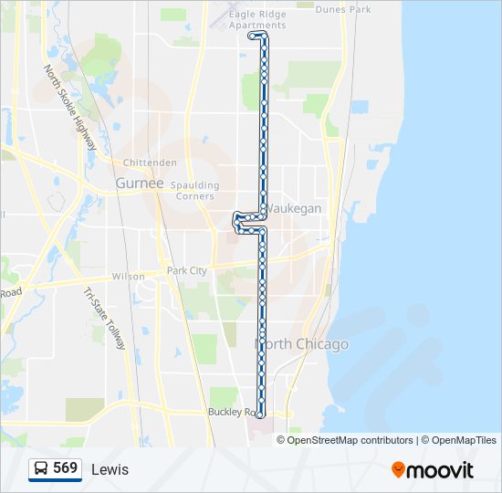 569 Bus Line Map