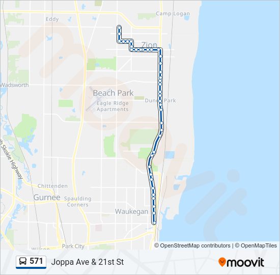 571 Bus Line Map
