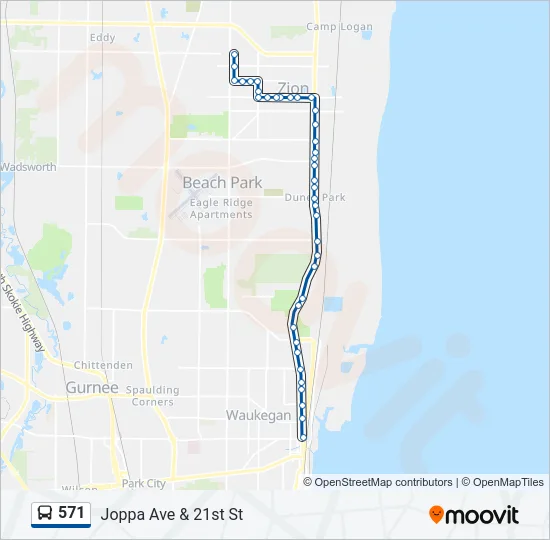 571 Bus Line Map