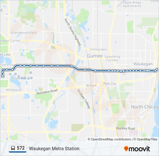 572 Bus Line Map